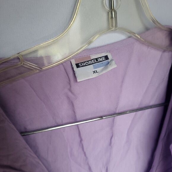 Shoreline Gorgeous Lightweight Flutter Sleeve Wrap Dress Lavendar Maxi Rayon XL - Picture 8 of 9